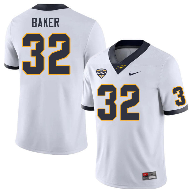 Toledo Rockets #32 Jayden Baker College Football Jerseys Stitched Sale-White